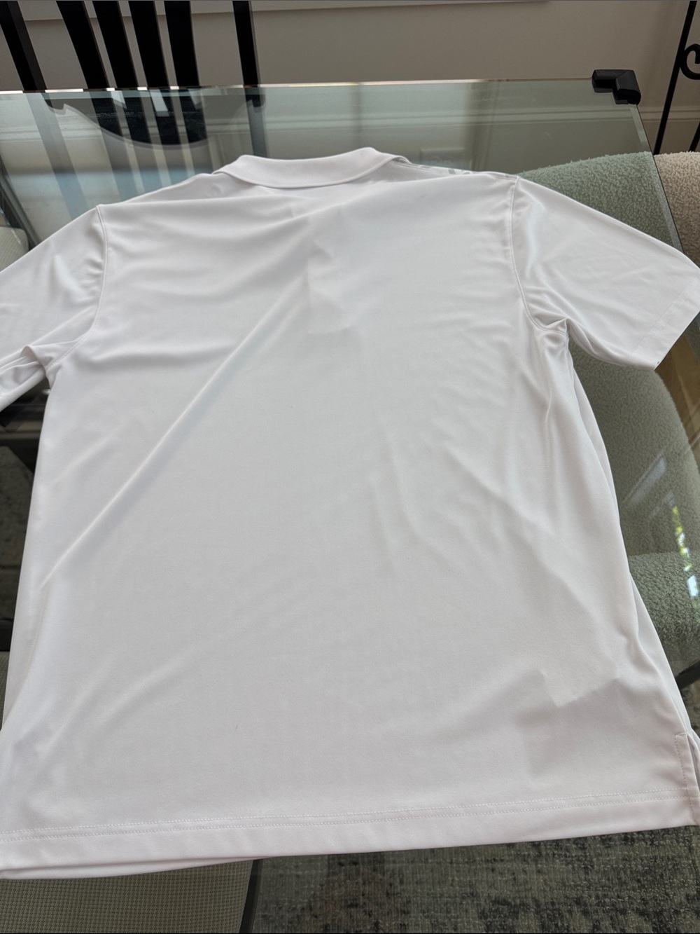 Ben Hogan Men's White Polo Shirt with Subtle Gray Graphic - Picture 5 of 6